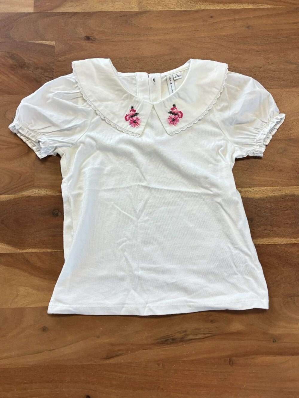 Janie and Jack- Floral Embroidered Collar Top